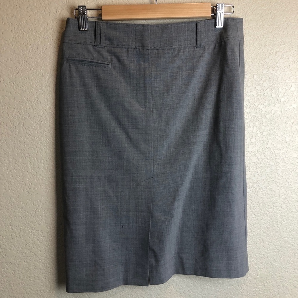 BCBGMaxAzria heather gray wool pencil skirt size 4‎ - Picture 2 of 8